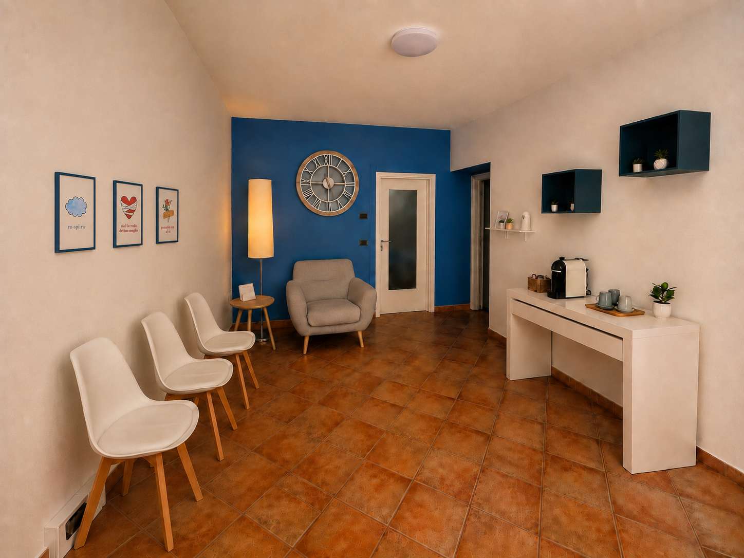 Sala d'attesa dello studio di psicologia a Lonato del Garda